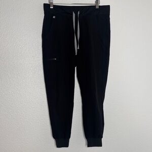 Figs Technical Collection Womens Black Joggers Scrubs Pants Medium Petite